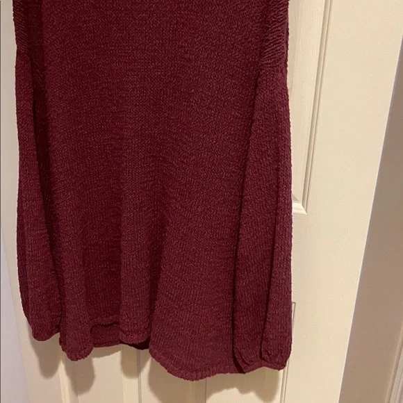 Free People Burgundy V-Neck Sweater - Picture 5 of 5